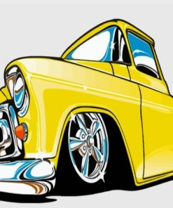 Yellow Low Rider Paint By Numbers