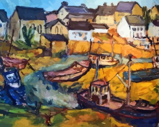 Abstract Crail Harbour Paint By Numbers