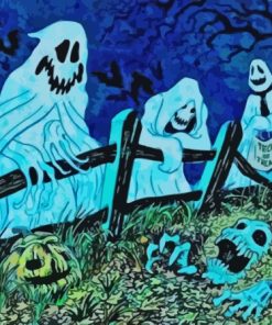 Halloween Ghost Paint By Numbers