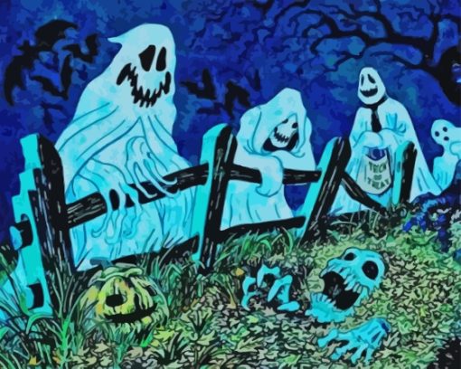 Halloween Ghost Paint By Numbers