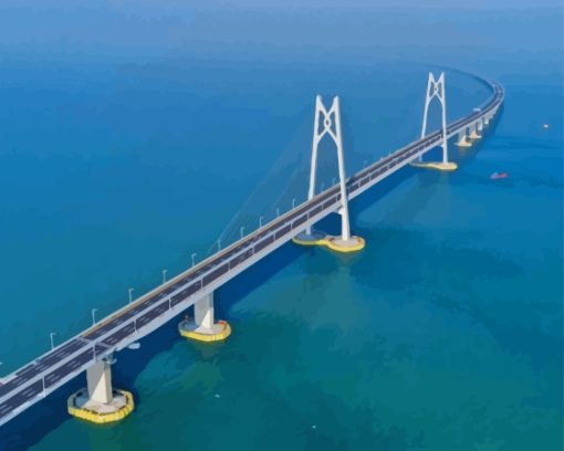 Zhuhai Macau Bridge Paint By Numbers