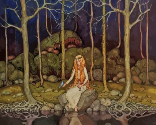 The Princess In The Forest Paint By Numbers