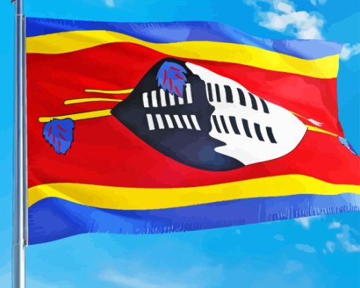 Swaziland Flag Paint By Numbers