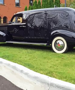 Vintage Hearse Paint By Numbers