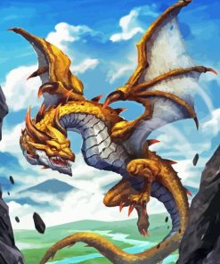 Yellow Wyvern Paint By Numbers