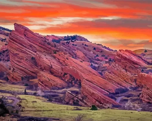 Red Rocks Park Paint By Numbers