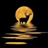 Deer In Moonlight Paint By Numbers