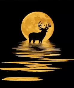 Deer In Moonlight Paint By Numbers