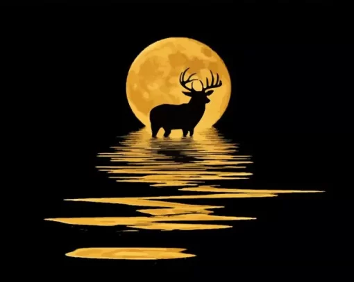 Deer In Moonlight Paint By Numbers