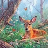 Deer With Butterfly Paint By Numbers