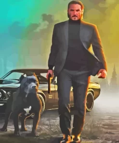 John Wick Dog Paint By Numbers