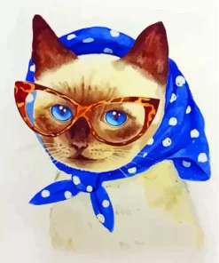 Cat With Scarf Paint By Numbers