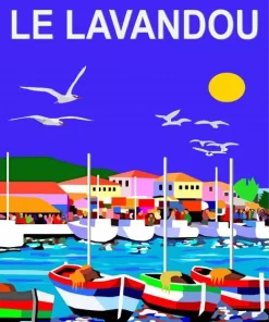 Lavandou Poster Paint By Numbers