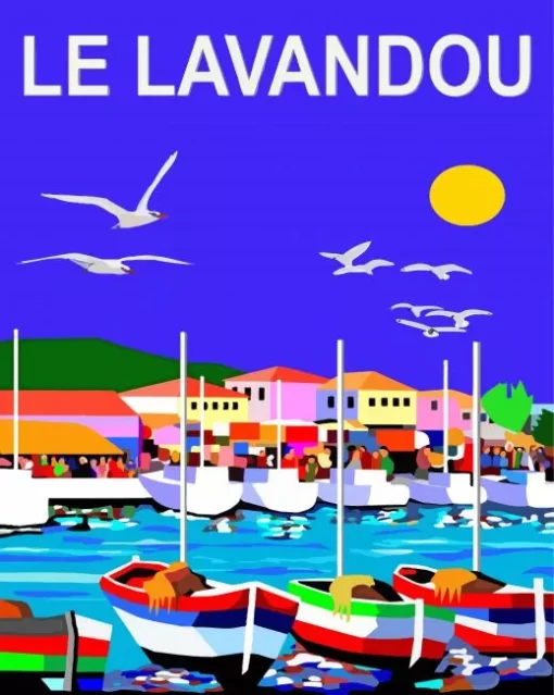 Lavandou Poster Paint By Numbers