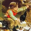 Boy And Bird Paint By Numbers