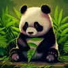 Lonely Panda Paint By Numbers