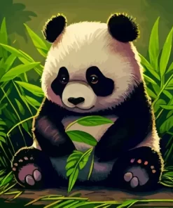 Lonely Panda Paint By Numbers