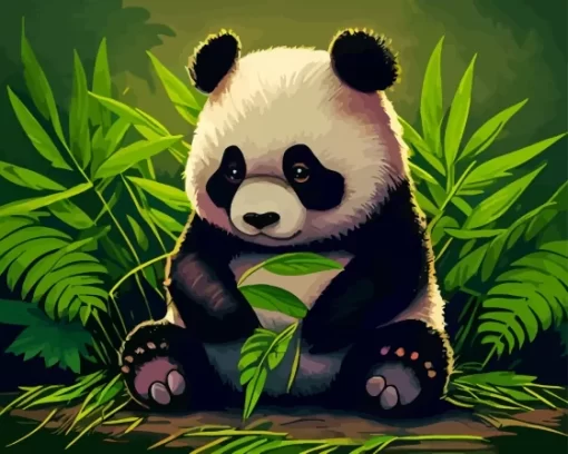 Lonely Panda Paint By Numbers