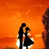 Love Silhouette Paint By Numbers