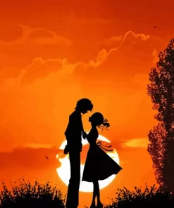 Love Silhouette Paint By Numbers