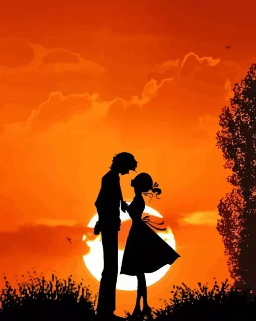 Love Silhouette Paint By Numbers