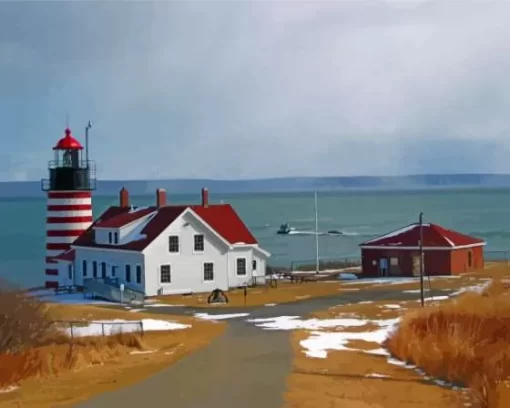 Lubec Lighthouse Paint By Numbers