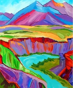 Colorful Mountain Paint By Numbers