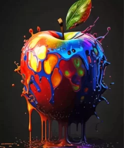 Apple Splatter Paint By Numbers