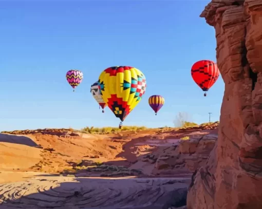 Balloons Canyon Paint By Numbers