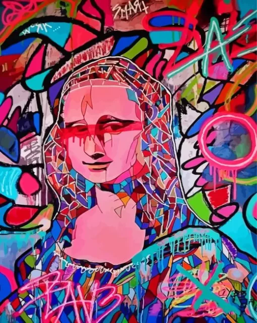 Colorful Mona Lisa Paint By Numbers