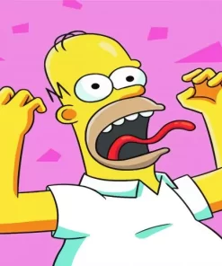 Homer Screaming Paint By Numbers