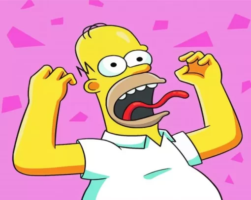 Homer Screaming Paint By Numbers