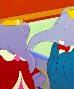 King Babar Elephant Paint By Numbers