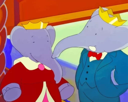 King Babar Elephant Paint By Numbers