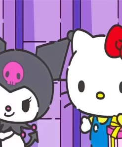 Kuromi And Hello Kitty Paint By Numbers