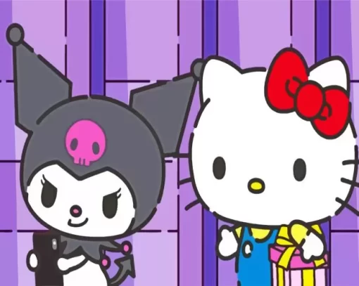 Kuromi And Hello Kitty Paint By Numbers