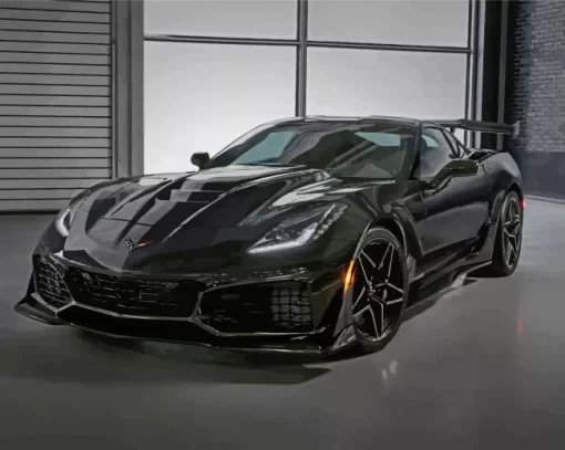 Black C7 Corvette Paint By Numbers