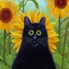 Cat In Field Paint By Numbers