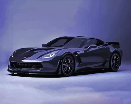 Black Corvette Paint By Numbers