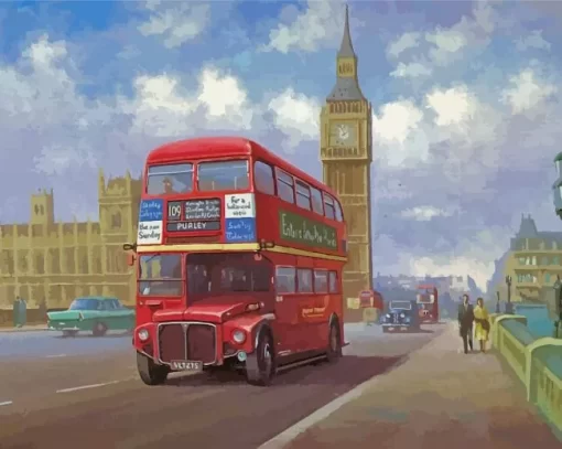 London Trolleybus Paint By Numbers