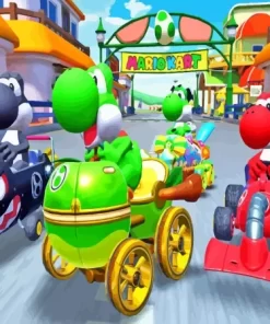 Mario Kart Dinosaurs Paint By Numbers