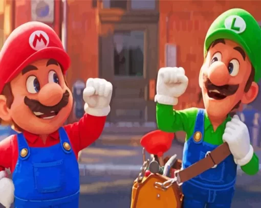 Mario And Luigi Paint By Numbers