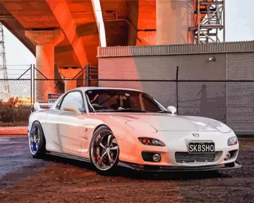 Mazda Rx7 Paint By Numbers