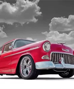 Red 55 Chevy Paint By Numbers