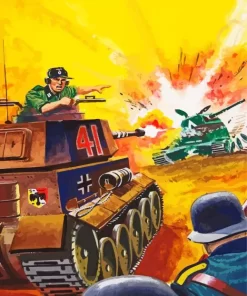 Panzer Attack Paint By Numbers