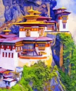 Paro Taktsang Paint By Numbers