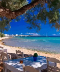 Paros Beach Paint By Numbers