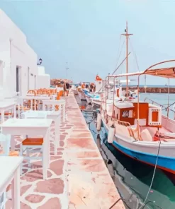 Paros Harbour Paint By Numbers