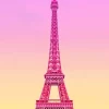 Pink Paris Paint By Numbers