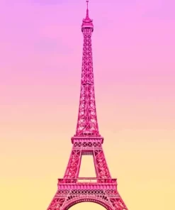 Pink Paris Paint By Numbers